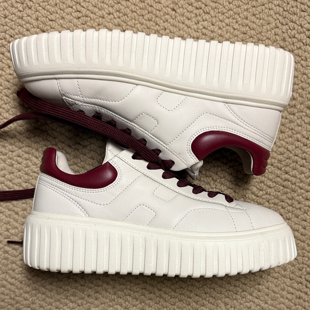 Hogan H-Stripes Italian Leather Sneakers